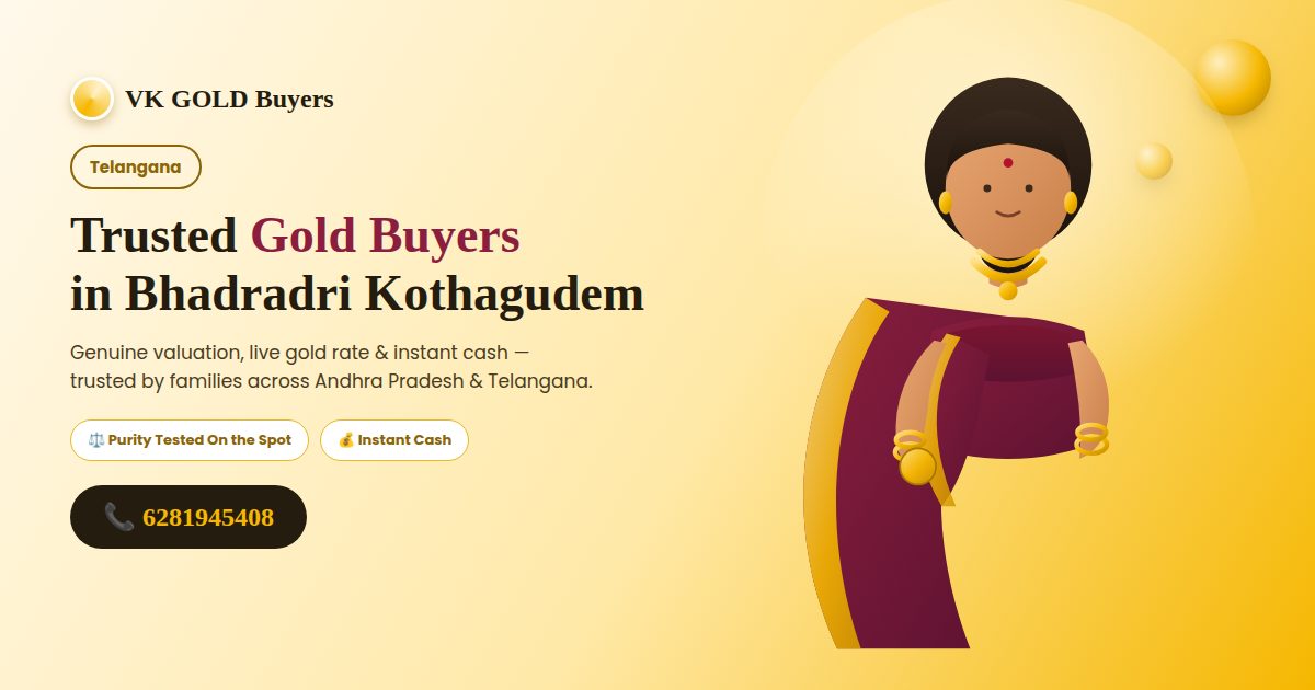 VK GOLD Buyers - Gold Buyers in Bhadradri Kothagudem, Telangana - Call 6281945408