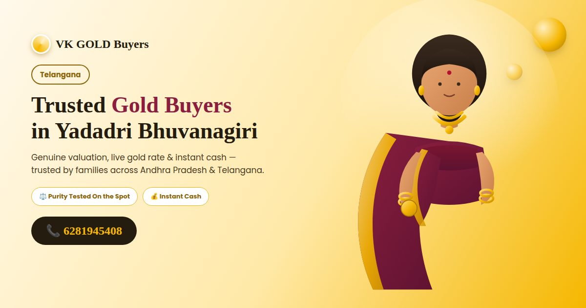 VK GOLD Buyers - Gold Buyers in Yadadri Bhuvanagiri, Telangana - Call 6281945408